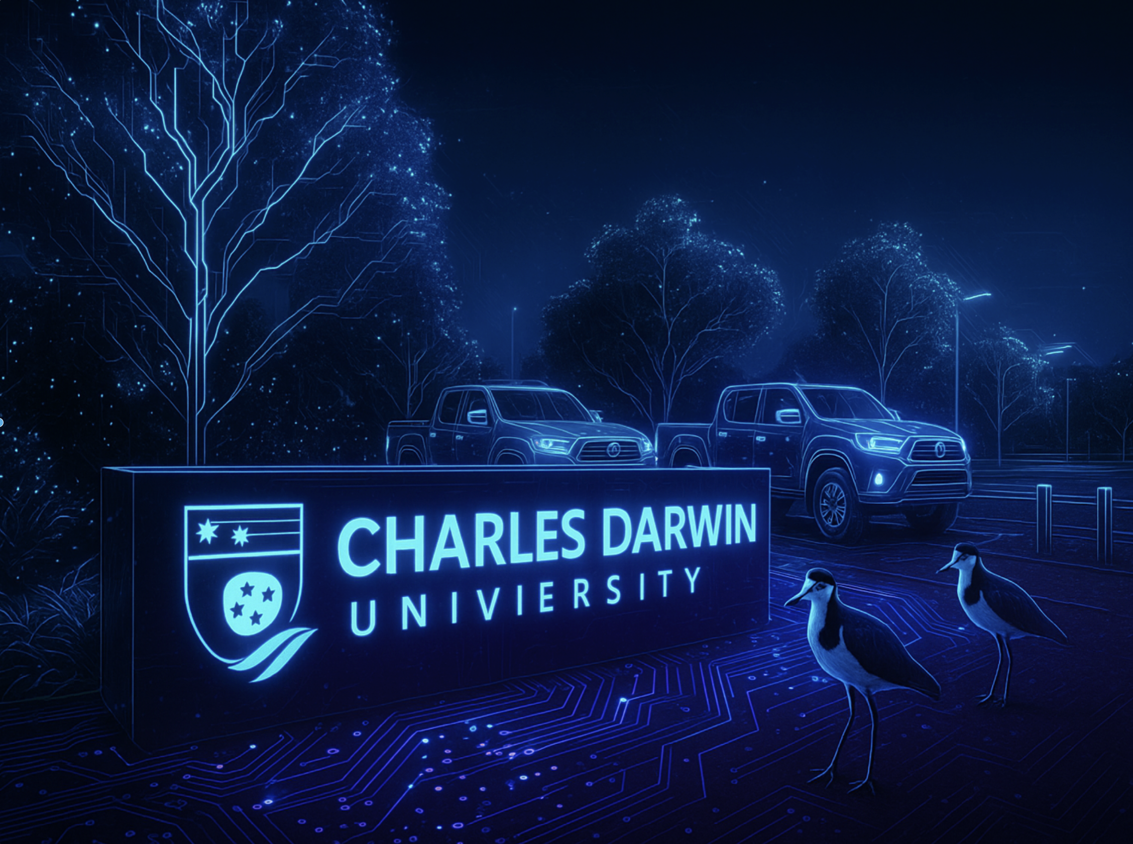 An AI-generated image misspelling the word University