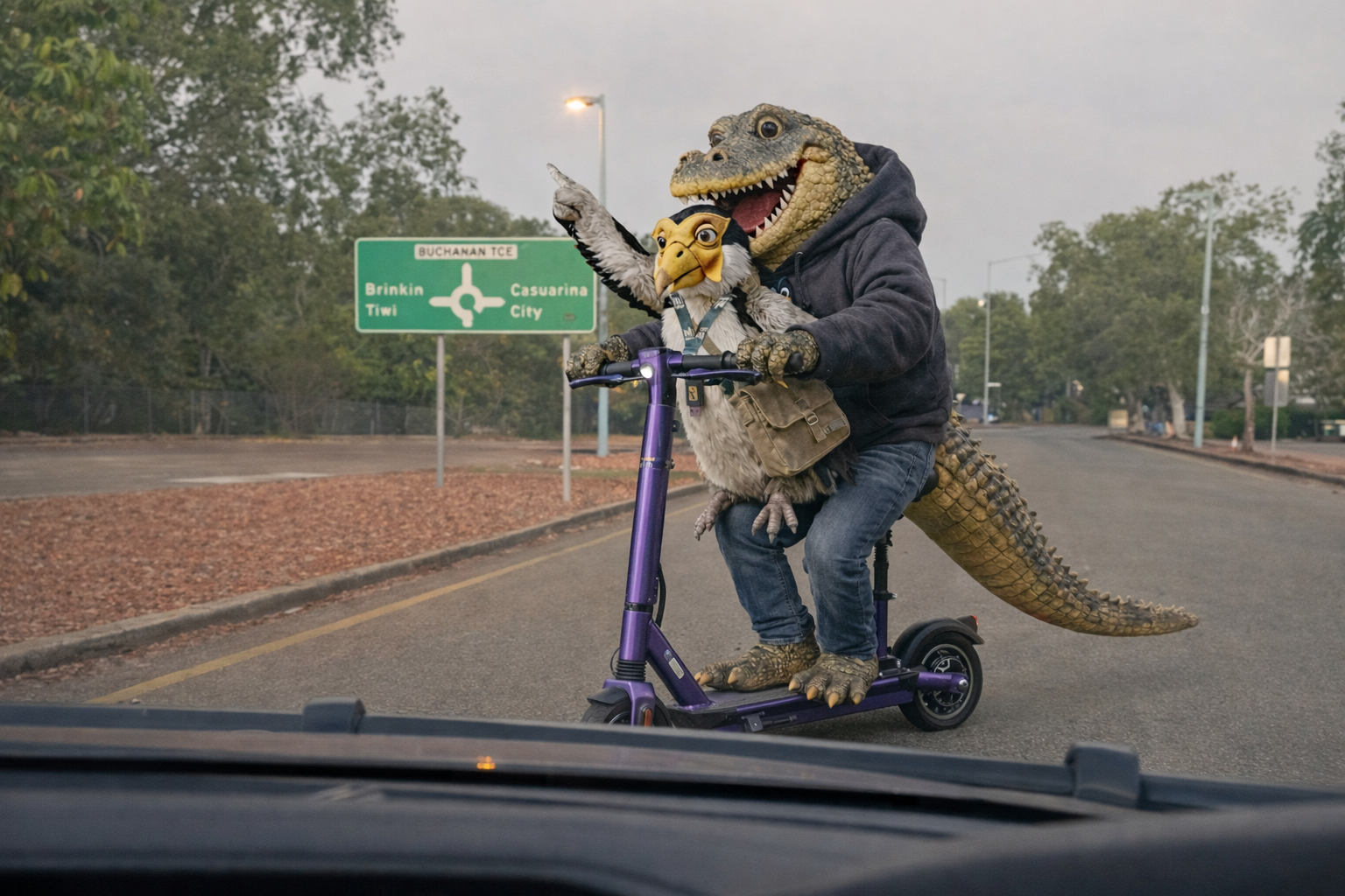 Plux on a scooter